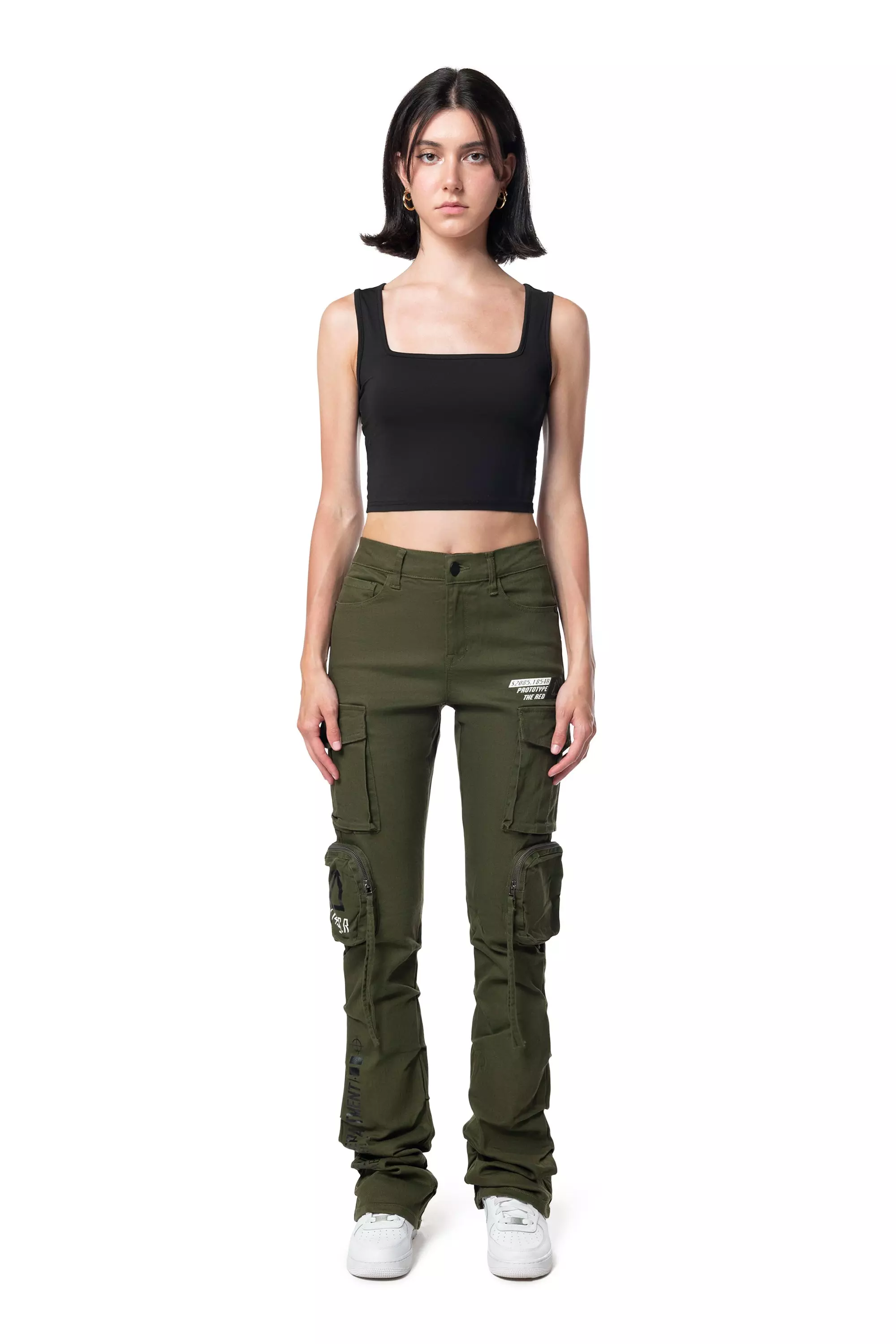 Smoke Rise Men's Twill High Rise Stacked Pants - Olive